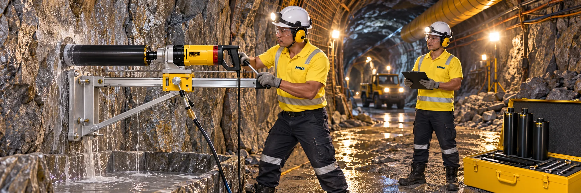 Khoan rút lõi đá trong hầm mỏ REMS