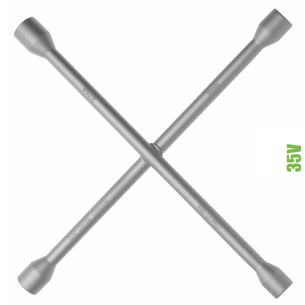 Tay quay chữ T 35V, có 4 đầu khẩu 17 x 19 x 22mm x1/2"