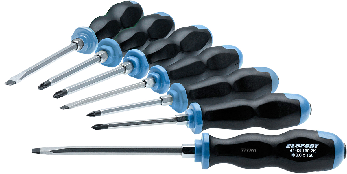 41SK7-2K Bộ tua vít thân lục lăng 7 cây, Elofort Germany Bộ tua vít đóng ELOFORT 41-SK7-2K - Germany