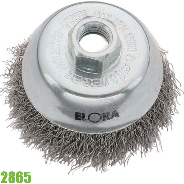 Bàn chải sắt tròn Ø60mm ELORA 2865, ren M14