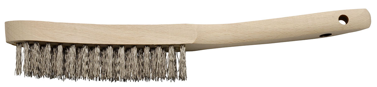 250-ST bàn chải thép cán gỗ có 2 lỗ treo Elora