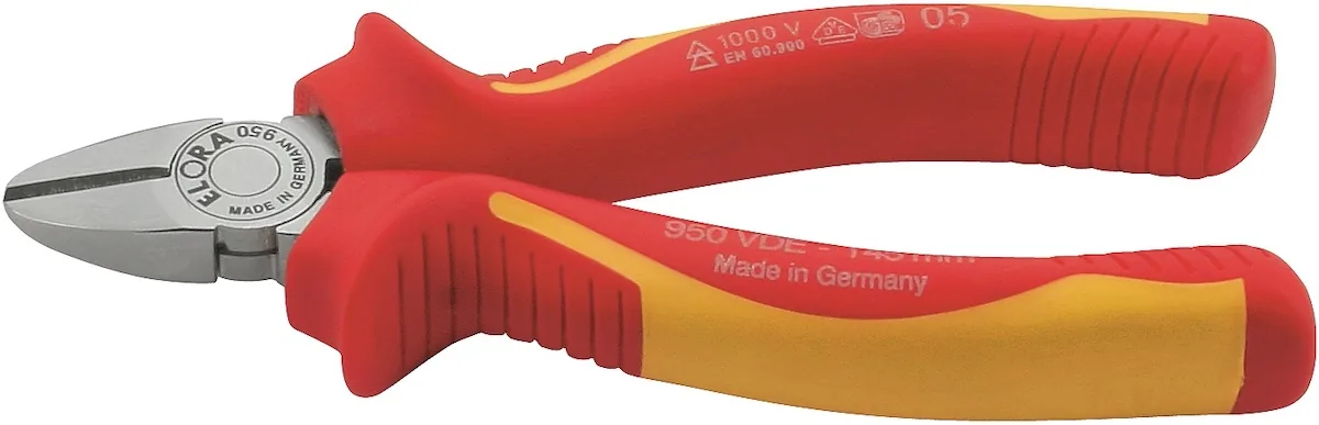 Kềm cắt cạnh Side Cutter cán bọc cách điện VDE 1000V ELORA 950