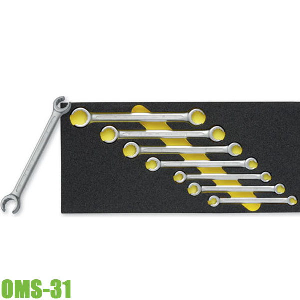 Bộ cờ lê 2 đầu miệng ELORA OMS-31, vặn ống 8-22mm cho tủ đồ nghề