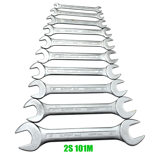 Bộ cờ lê 2 đầu miệng ELOFORT 2S101M gồm 10 cây từ 6 - 32mm thumbnail 2