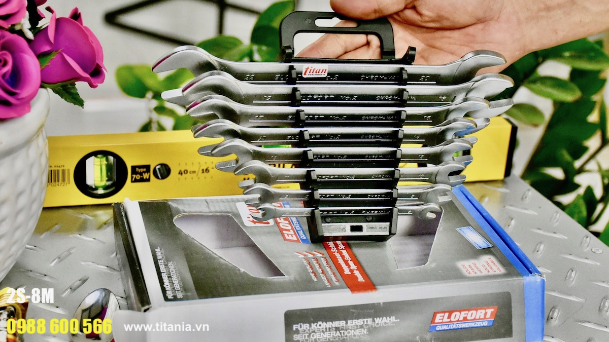 Bộ khóa 2 đầu miệng 8 cây ELOFORT 2S8m