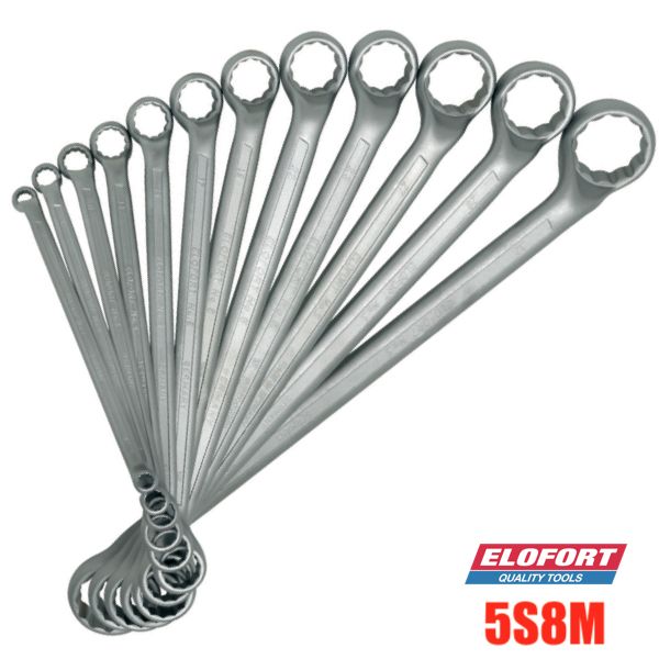 Bộ cờ lê 2 đầu vòng ELOFORT 5S8M, từ 6 đến 22mm.