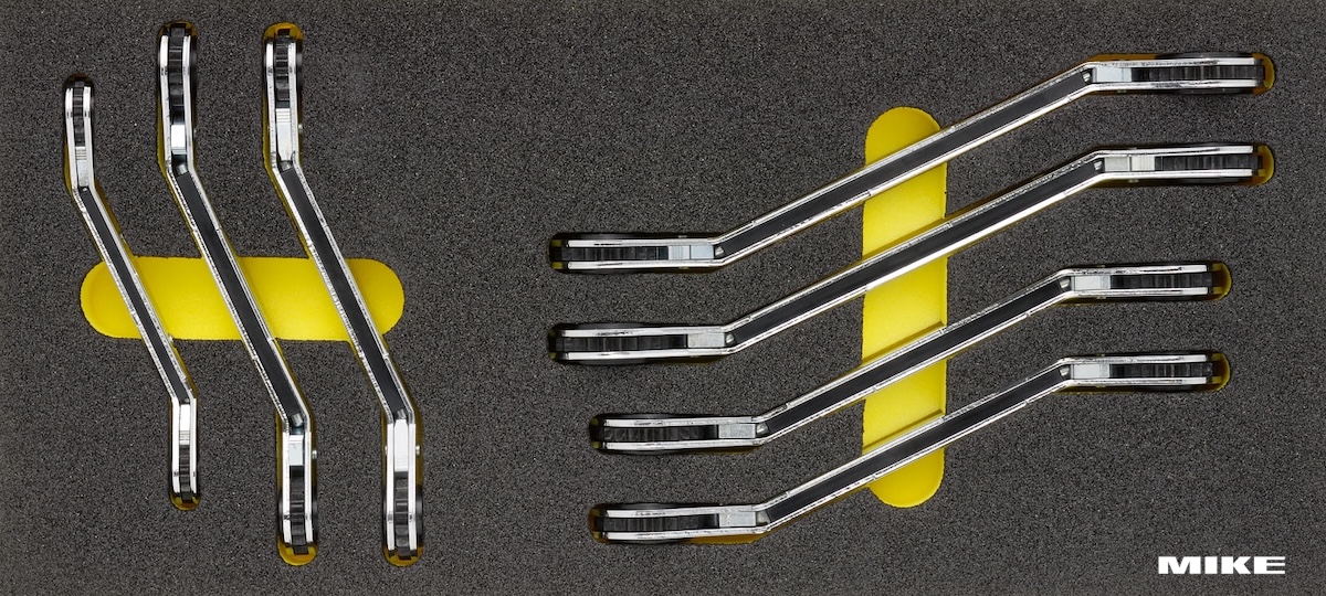 Bộ cờ lê tự động ELORA OMS-29, thiết kế cong hai đầu vòng, dùng cho tủ đồ nghề dạng module