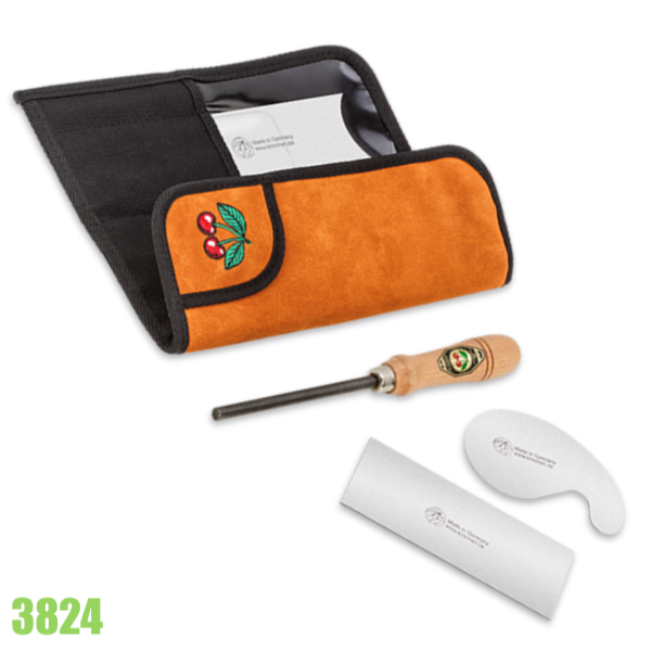 Bộ dao cạo và tay rà mặt dao Kirschen 3824, gồm 4 chi tiết.