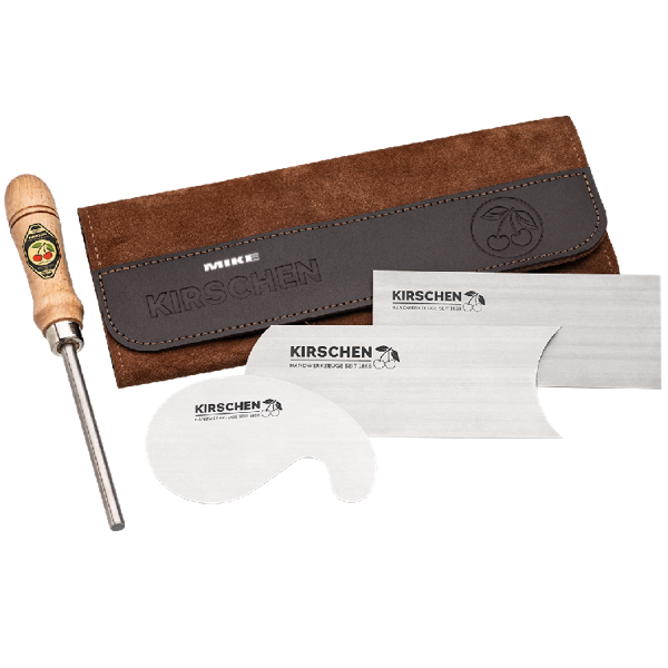 Bộ dao cạo gỗ 4 chi tiết Kirschen 3824001 trong túi da