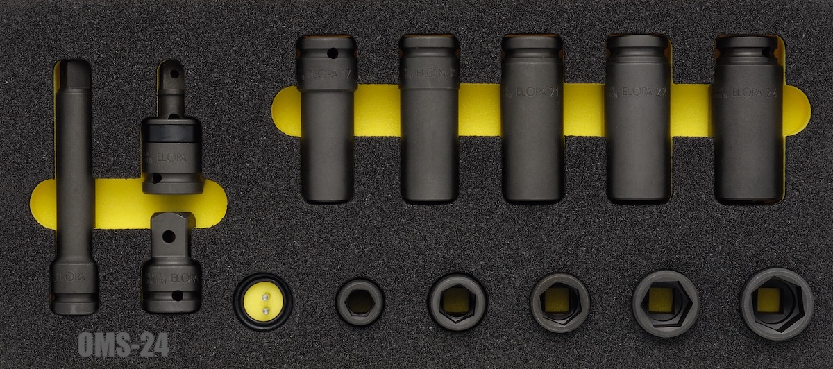 OMS 24 bộ tuýp đen loại dài 14 chi tiết cho tủ ELORA