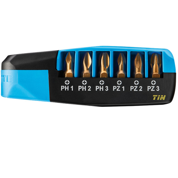 Bộ đầu vít phủ TiTan WITTE 25104 gồm 7 chi tiết, bake và hoa thị