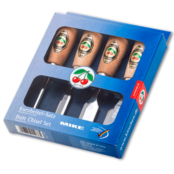 Bộ đục gỗ 4 chi tiết Kirschen 1156 SB, đựng trong hộp giấy