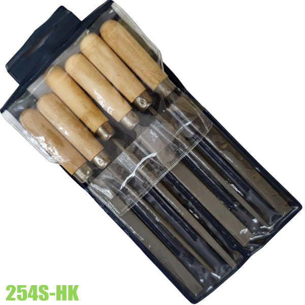 Bộ giũa hỗn hợp 6 cây ELORA 254S-HK, cán gỗ dài 100mm