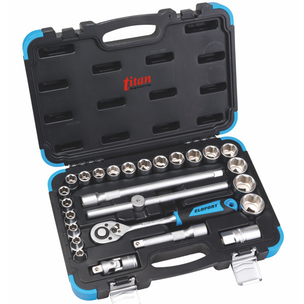 Bộ khẩu đa năng ELOFORT 16-26, 26 chi tiết, vuông 1/2 inch