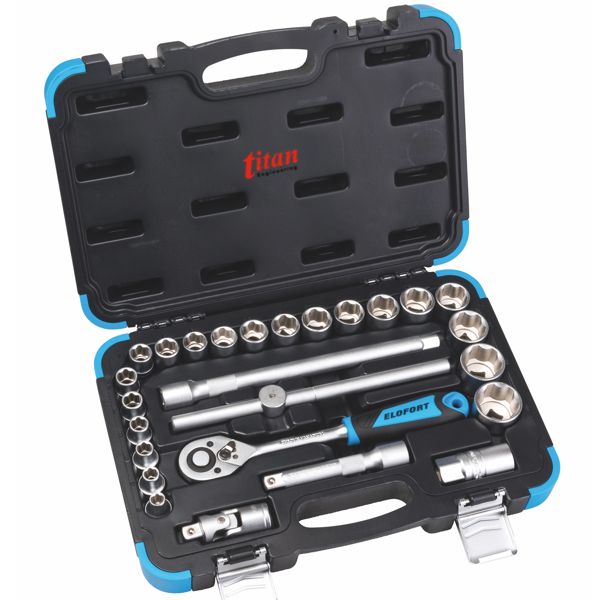 Bộ khẩu đa năng ELOFORT 16-26, 26 chi tiết, vuông 1/2 inch