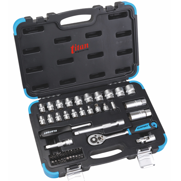 Bộ khẩu đa năng ELOFORT 15-49, gồm 49 chi tiết, các loại đầu vít