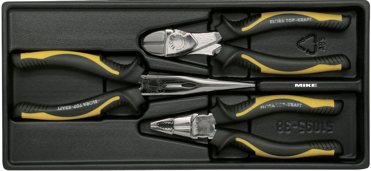 Bộ kềm đa năng dùng trong cơ khí ELORA MS-21 gồm 3 cây cơ bản Made in Germany.