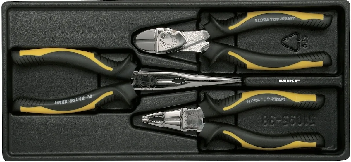 Bộ kềm đa năng dùng trong cơ khí ELORA MS-21 gồm 3 cây cơ bản Made in Germany.