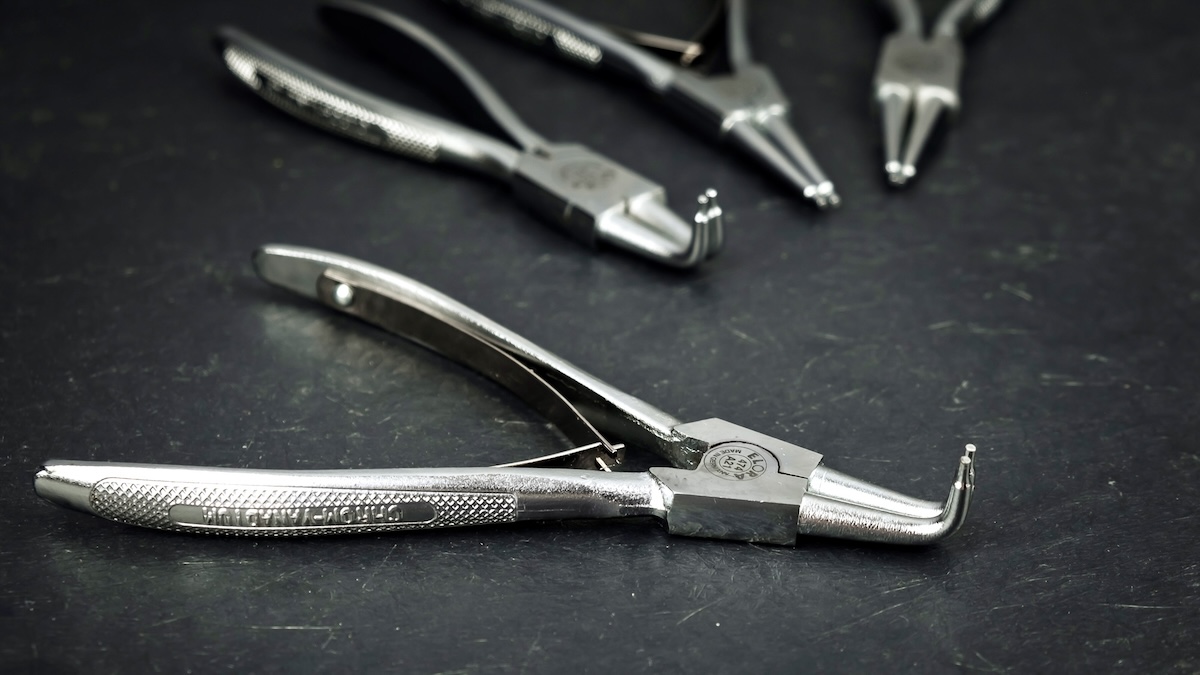 Kìm mở phe cài ELORA trong ngoài thẳng cong - made in Germany