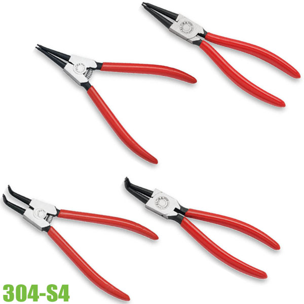 Bộ 4 cây kìm mở phe trong ngoài ELORA 304-S4, cán bọc nhựa