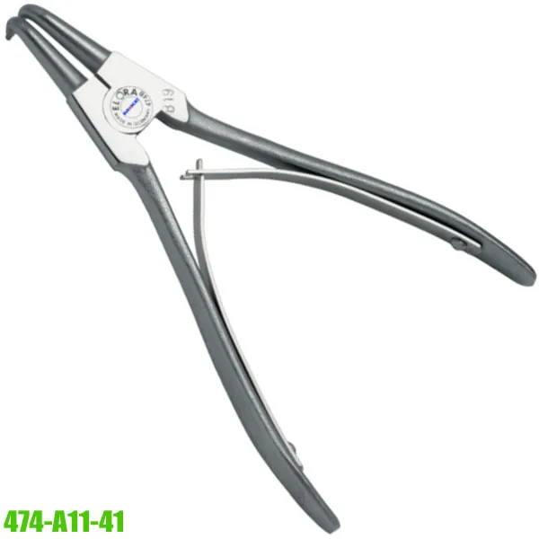 474-A11-41 Kìm mở phe ngoài mũi cong 10-165mm, SX tại Đức