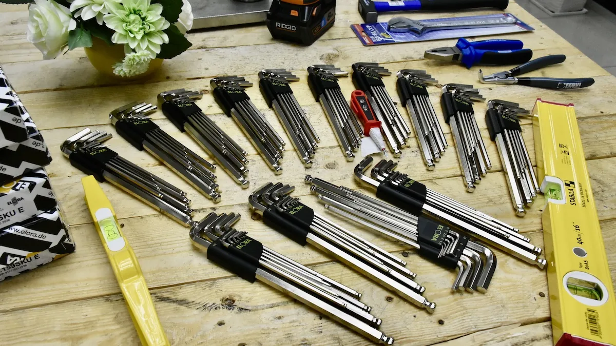 159SKU E bộ lục lăng chữ L gồm 9 cây
