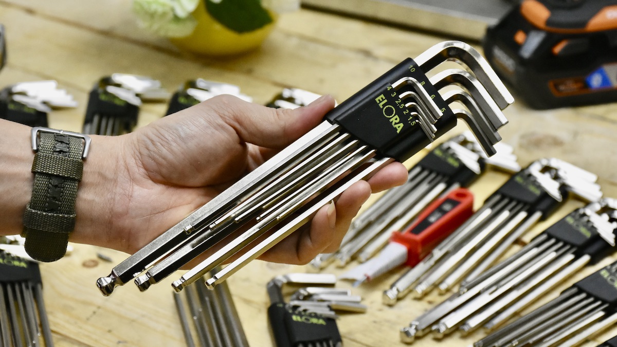 Bộ lục giác đầu bi hình chữ L gồm 9 cây từ 1.5 đến 10mm