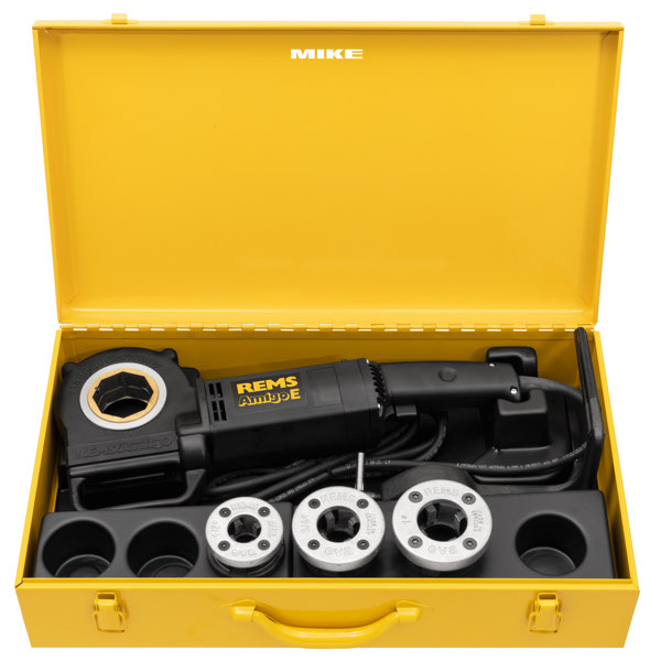 Bộ máy tiện ren ống REMS Amigo E, cho cả ống và bulong