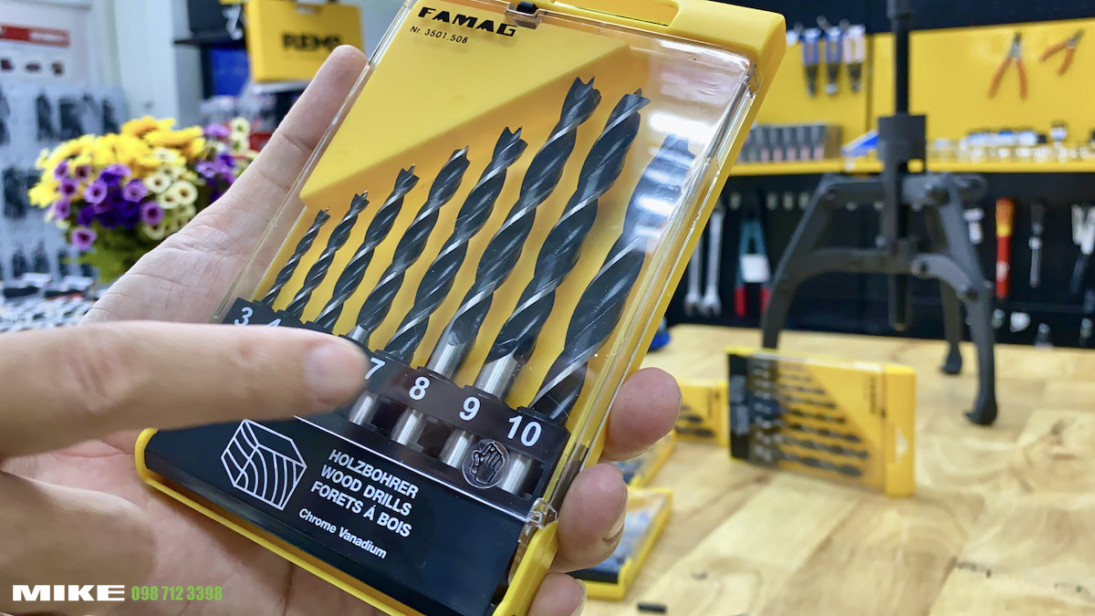 Bộ mũi khoan gỗ mềm gồm 8 cây FAMAG 3501-508