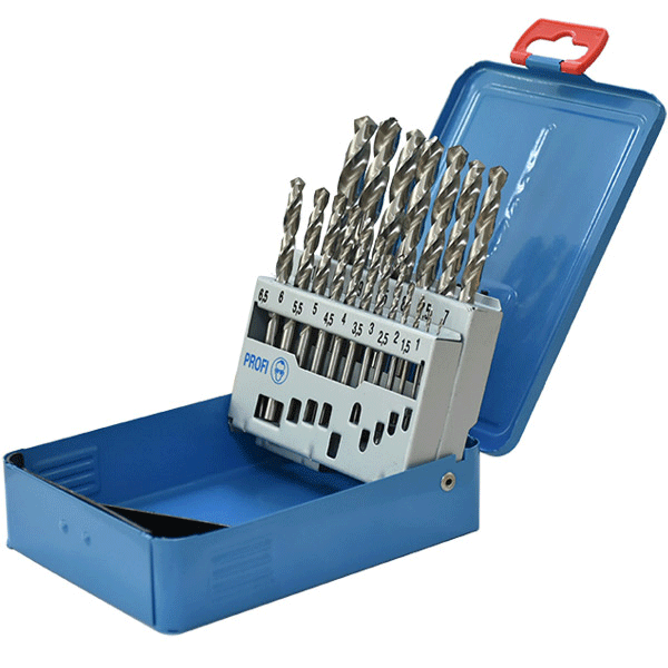 Bộ mũi khoan sắt, kim loại 19 chi tiết 1-10mm FAMAG 2410.519, chuôi trụ HSS-G