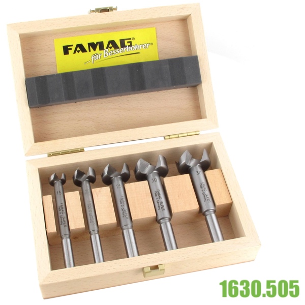 Bộ mũi khoét gỗ 5 cây FAMAG 1630.505, từ 15mm đến 35mm