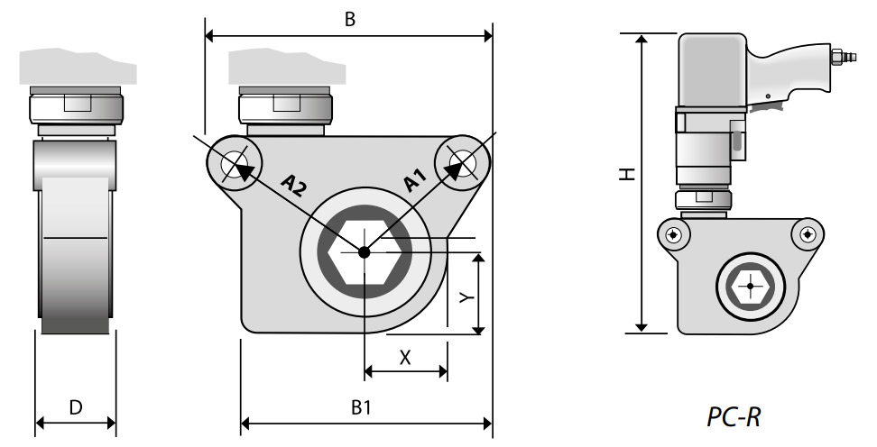 Bộ nhân lực 15104 chạy bằng khí nén Alkitronic PC-R 46