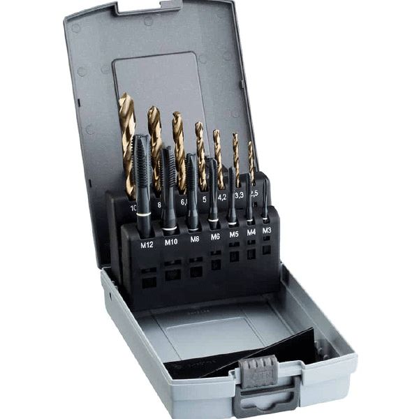 Bộ taro M3-M12 Euroboor DTS.312 mũi khoan mồi Ø2,5-10,2mm