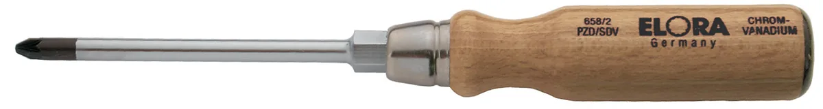 658-PZ Tô vít hoa thị cán gỗ, thân tròn