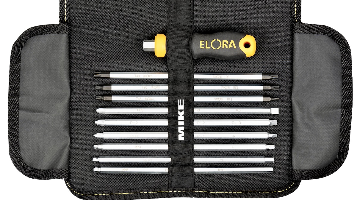 Bộ tua vít đảo đầu ELORA 527 S10 gồm 10 chi tiết, sản xuất từ thép đặc biệt 73MoV5