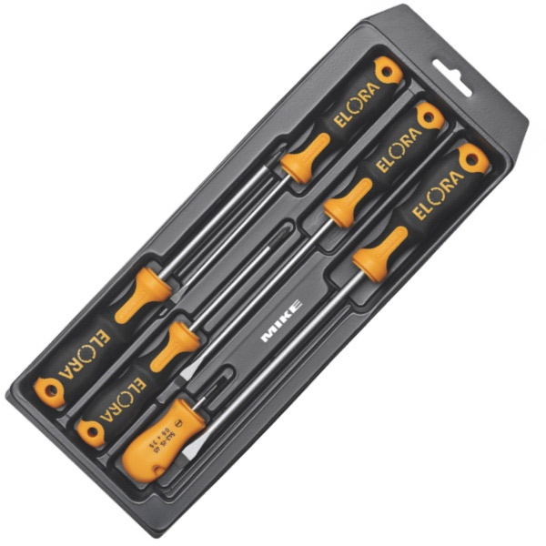 Bộ tuốc nơ vít 6 cây ELORA 583 S6-K, hộp nhựa có móc treo