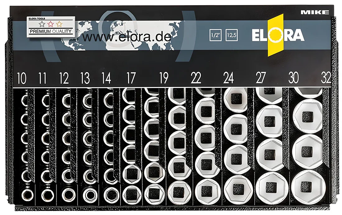 Bộ tuýp hệ mét 97 chi tiết ELORA 770/771-LSP2, từ 10-32mm, đầu vuông 1/2 inch