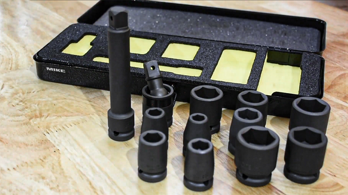 Bộ tuýp đen ELORA 790 S12, hệ mét và inch, vuông 1/2 inch