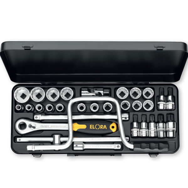 Bộ tuýp đầu hoa hướng dương ELORA 770-LXZN, 31 chi tiết, 1/2"