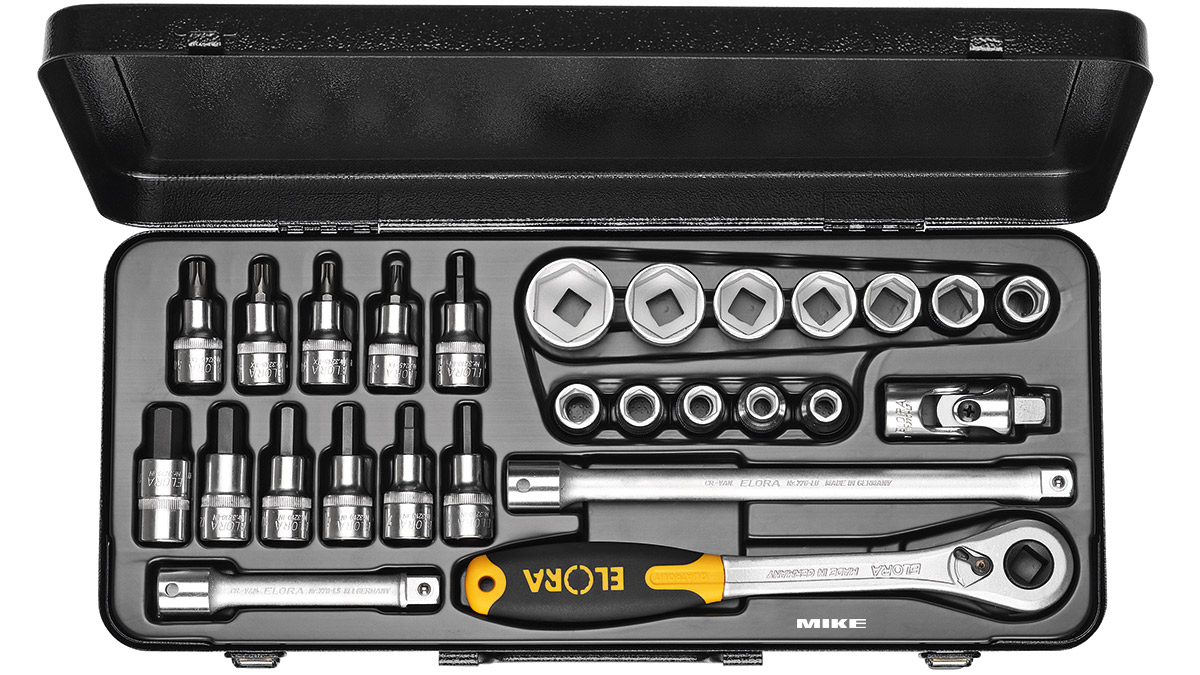 Bộ tuýp lục giác, đầu sao 30 chi tiết ELORA 771-LMIT, DIN 3120