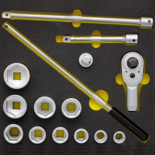 Bộ tuýp từ 22 đến 50mm 15 chi tiết ELORA OMS-25/35, cho tủ đồ nghề