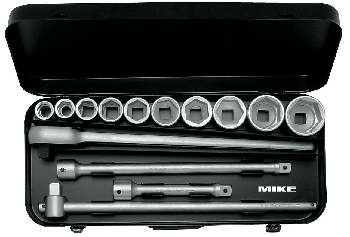 Bộ tuýp 13 chi tiết ELORA S10 OK, hệ mét và inch, vuông 3/4" Made in Germany