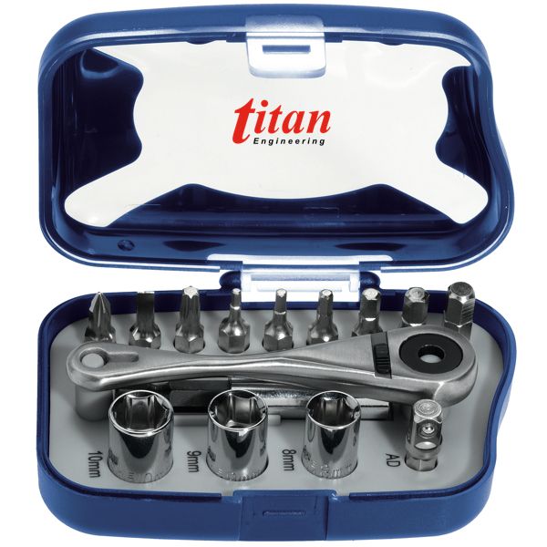 Bộ đầu tuýp mũi vít đa năng ELOFORT 23UK gồm 15 chi tiết