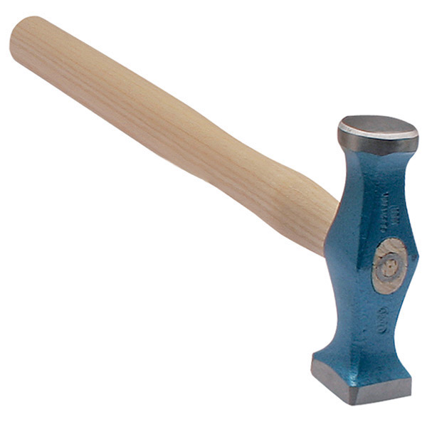 Búa làm đồng ELORA 1601, 1 đầu vuông 1 đầu tròn, vật liệu thép C45