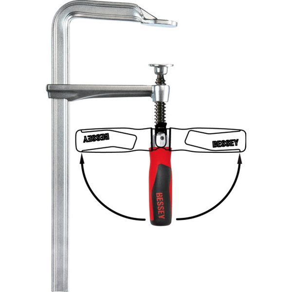 Cảo chữ F BESSEY GZ-KG, có tay cầm xoay 360 độ