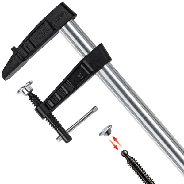 Kẹp gỗ chữ F, tay quay chữ T lực kẹp 7000N, Bessey TGK-K