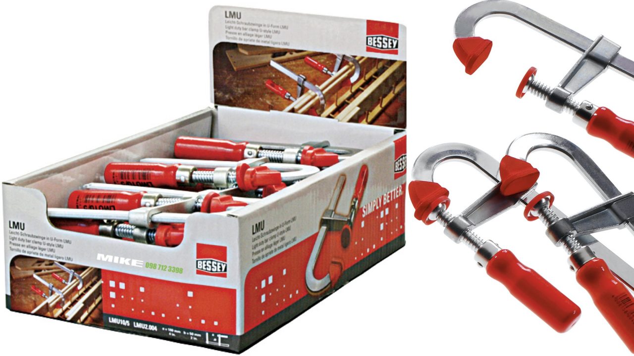 LMU thùng 24 kẹp gỗ chữ U cùng size. BESSEY