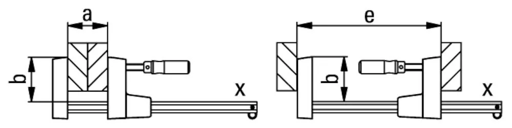 Bản vẽ cảo kẹp gỗ BESSEY UK UniKlamp