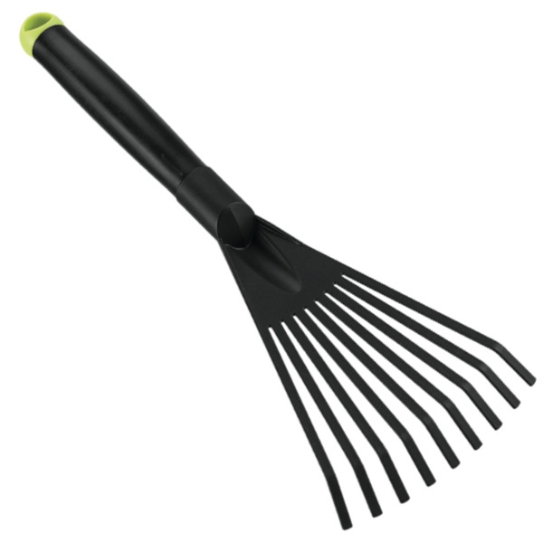 Cào lá cây màu đen bằng sợi thủy tinh. Habitat Fan Rake