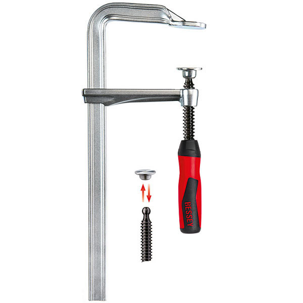 Cảo chữ F BESSEY GZ-2K lực 6000N, tay vặn nhựa 2 thành phần